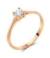 Silver Ring Little CZ Stone 4mm. CSR-150-4